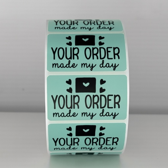 Your Order Made My Day Stickers | Pink Thank You Labels | Cute Packaging labels - Picture 10 of 11